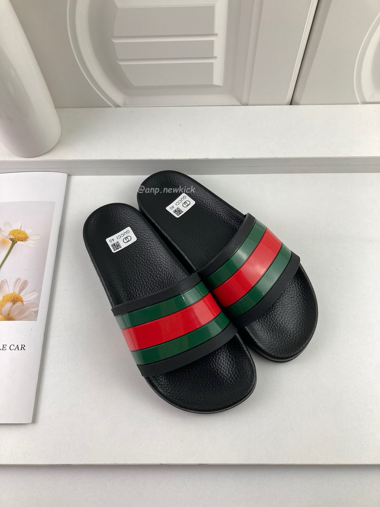 Gucci Rubber Slides Red Green 308234 Gib10 1098 (2) - www.newkick.vip